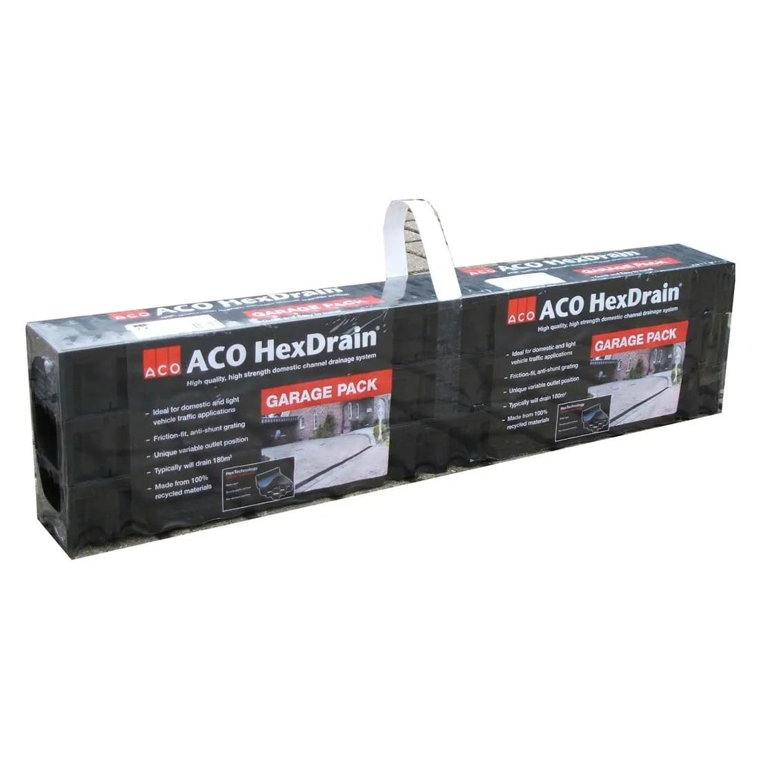 Aco Hexdrain Garage Pack 3 X 1M Black Channels