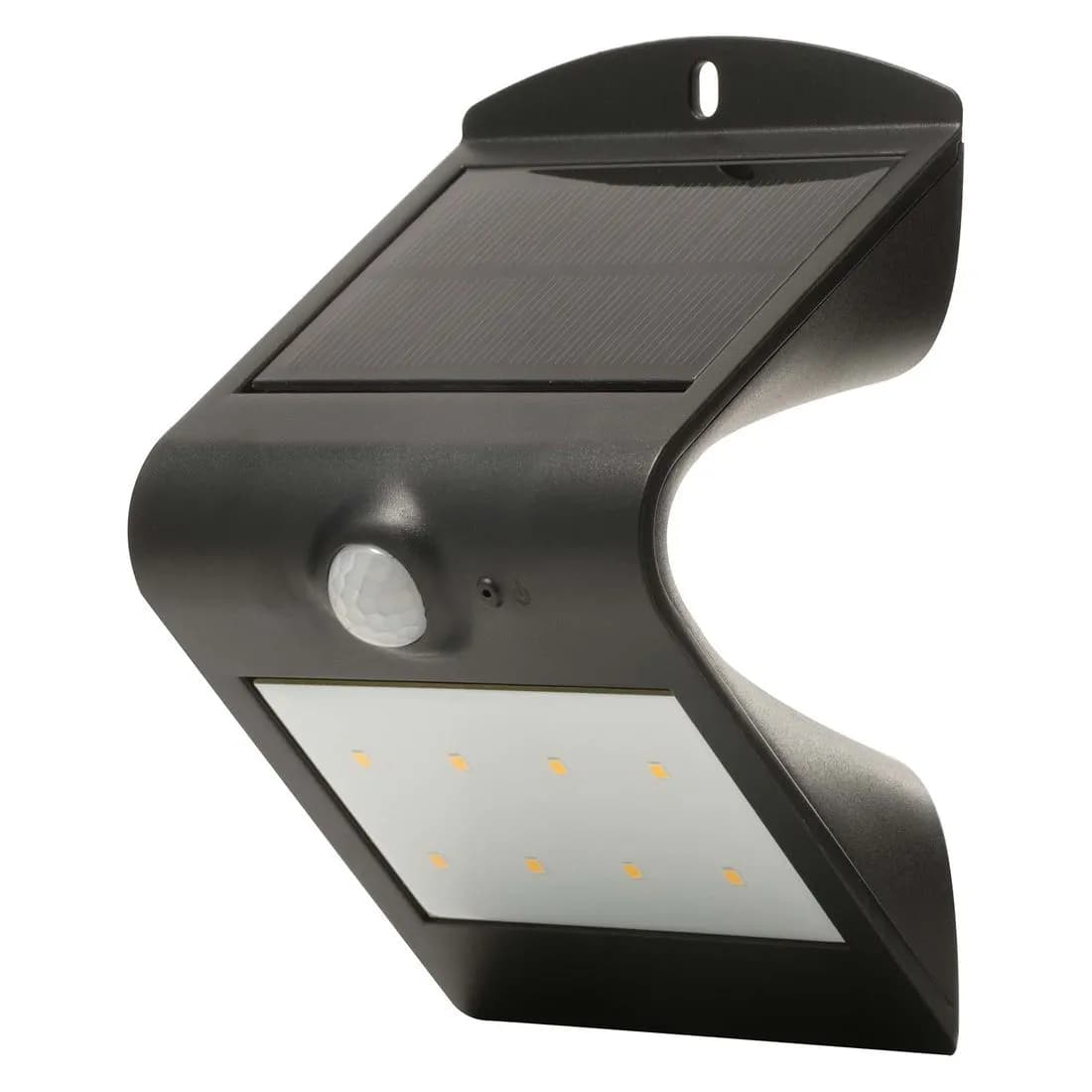 Luceco Black Solar Guardian Wall Light With Pir Ip44