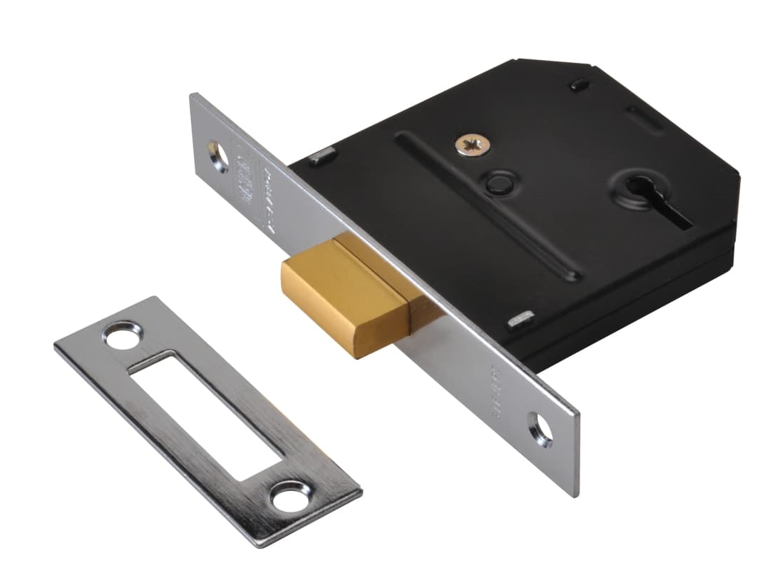 UNION ES-DL Essentials 3 Lever Mortice Deadlock Polished Brass 79mm 3in Visi Y-ES-DL-PB-3.0