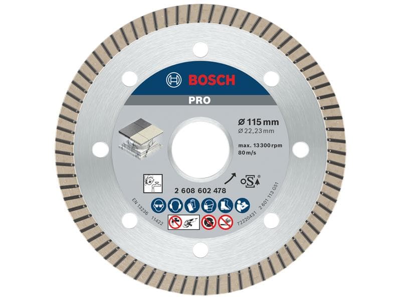 Bosch Powertool Accessories 2608602478 Pro Ceramic Diamond Cutting Disc 115 X 22.23Mm