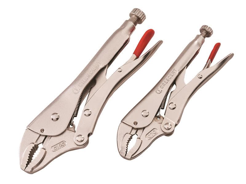 Crescent® Curved Jaw Locking Pliers With Wire Cutter Set 2 Piece CLP2SETN-08