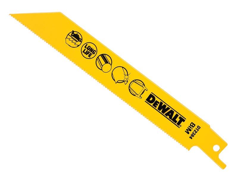 Dewalt DT2384-QZ Bi-Metal Reciprocating Blade For Metal 152Mm X 18 Tpi (Pack 5)