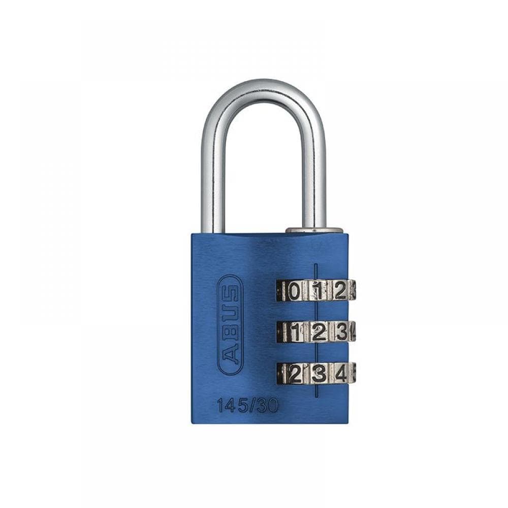 Abus Mechanical 46577 145/30 30Mm Aluminium Combination Padlock Blue 46577