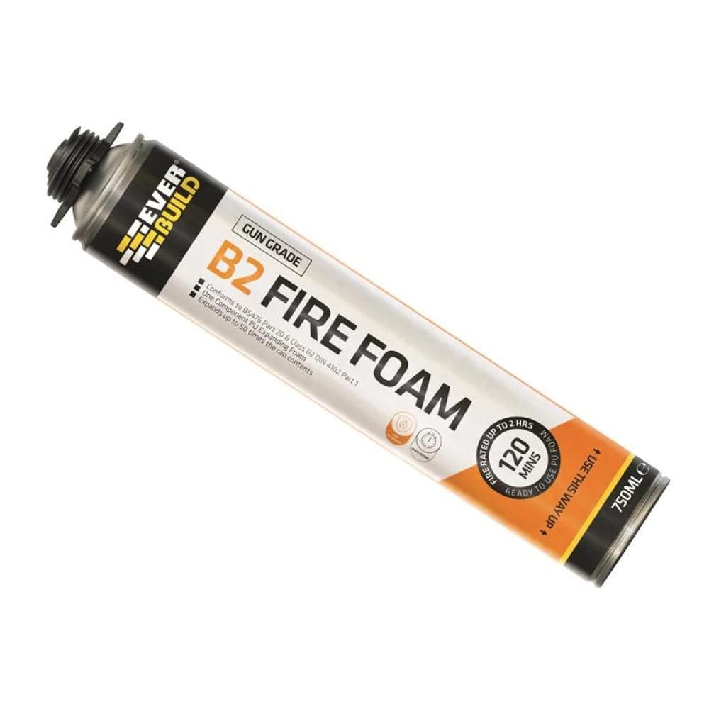Everbuild Sika 488718 Fire Foam B2 Gun Grade Aerosol 750Ml