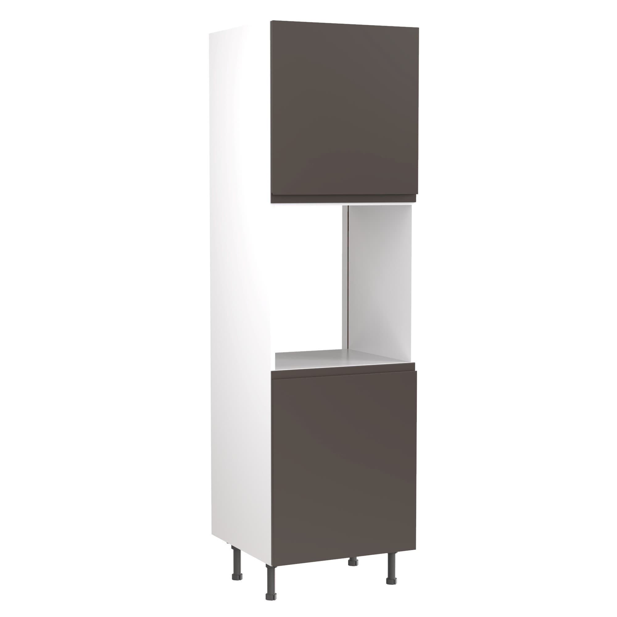 Flatpack Single Oven Tower J-pull Ultra Matt Graphite Slab 600mm - FKKJ0931