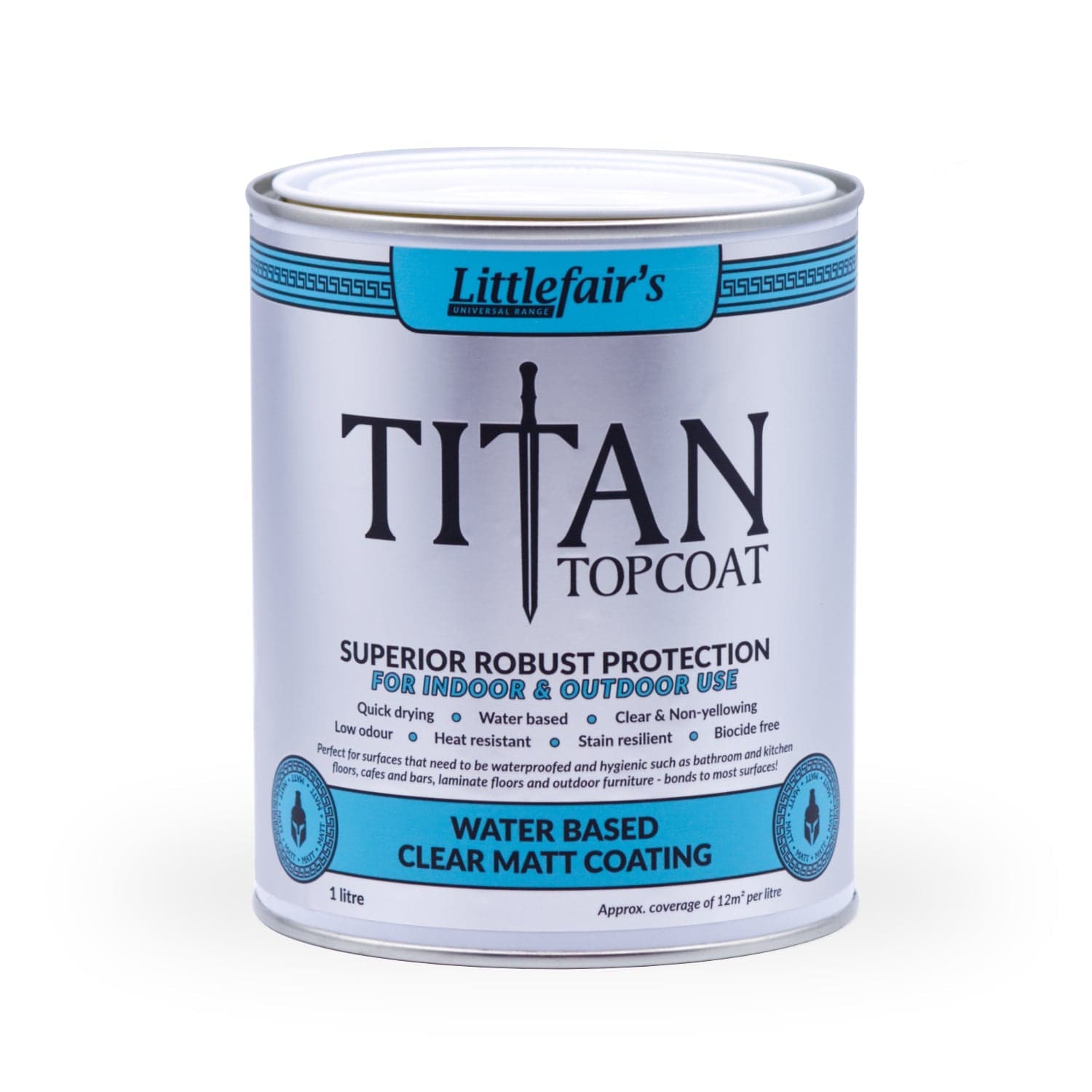 Titan Topcoat Varnish Clear Wood Finish - Biocide Free, UV Protection - Low Odour Matt/Satin/Gloss
