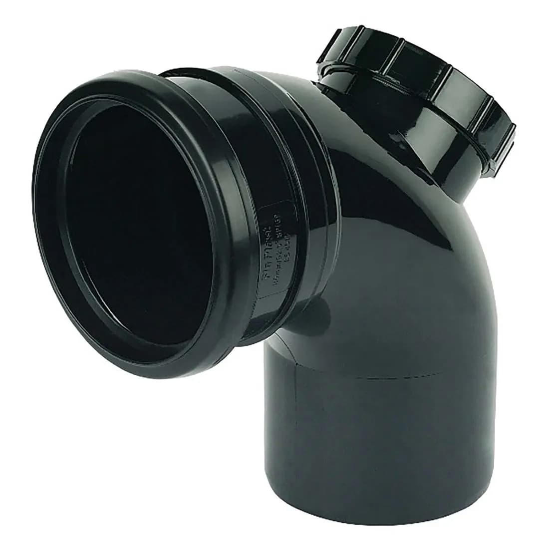 Single Socket 92.5 Access Bend 110Mm Black Soil Sp169B