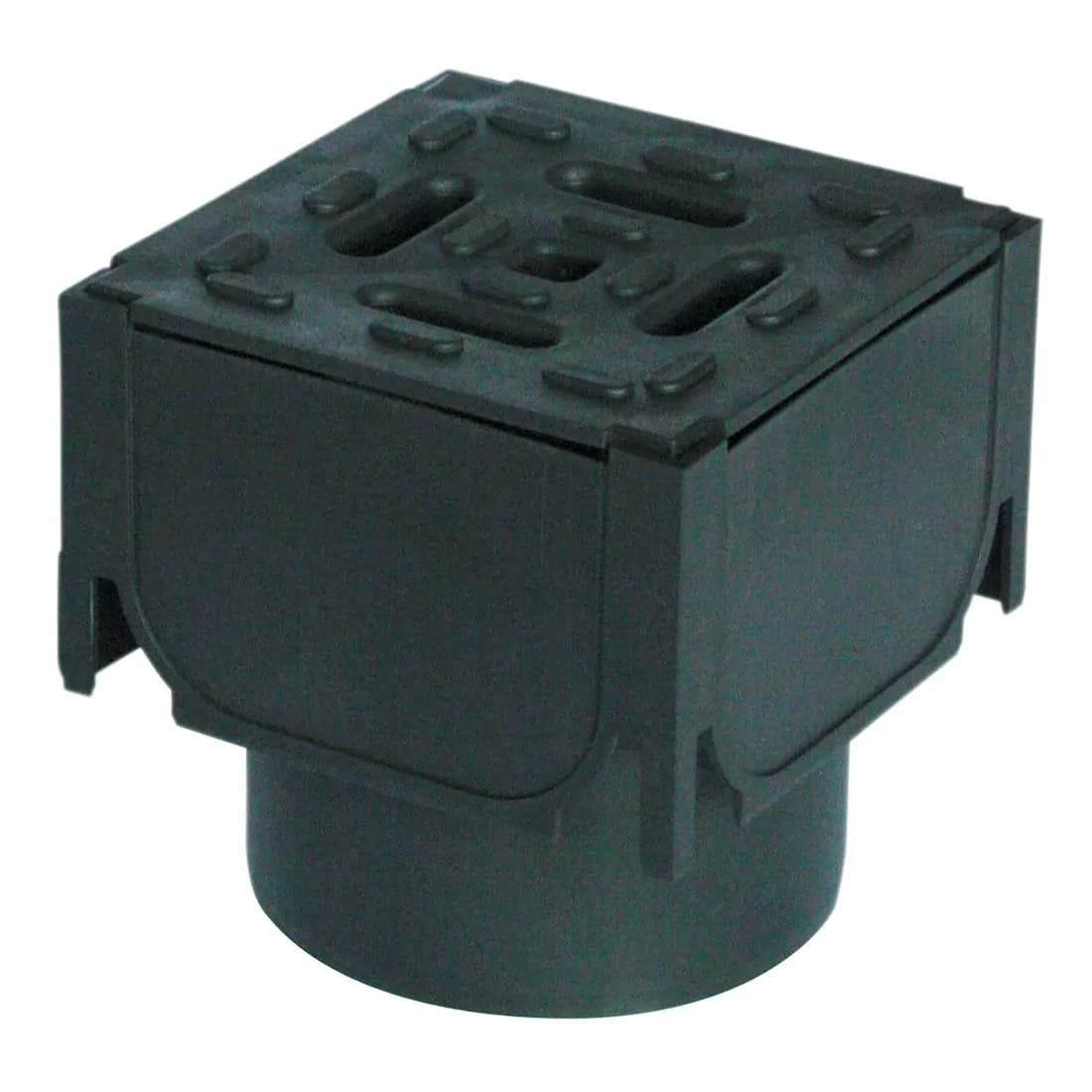 Aco Hexdrain Black Corner Unit With Plastic Grating
