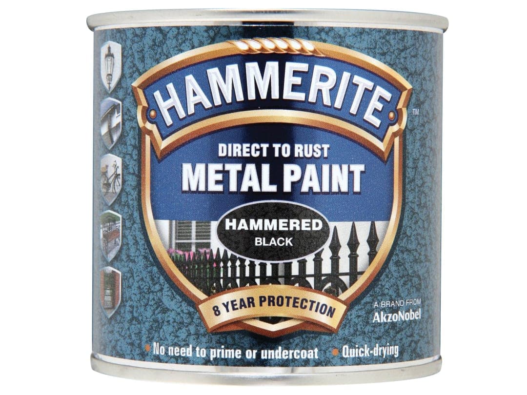 Hammerite Direct To Metal Hammered Black 250ml 5084792