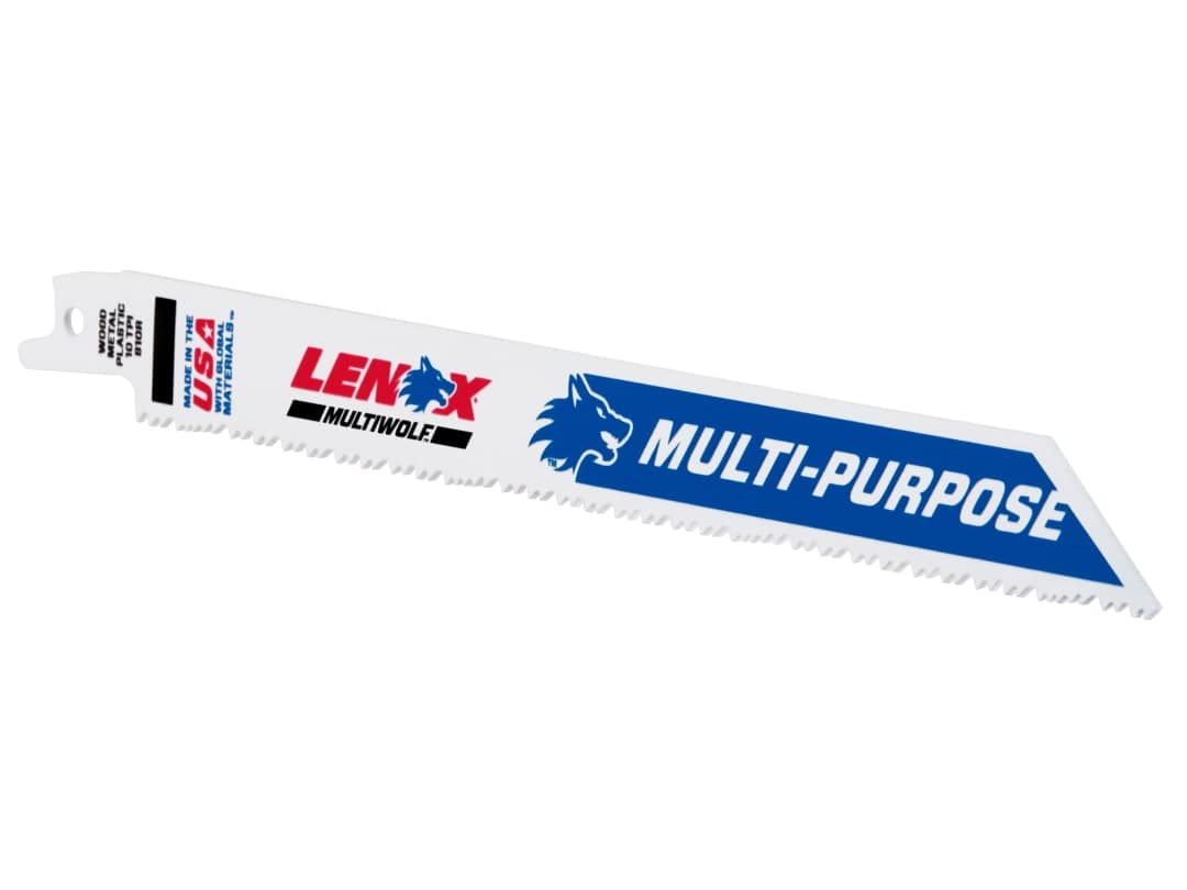 LENOX MultiWolf Wave Edge Reciprocating Saw Blade 203 x 19 x 1.3mm 10 TPI (Pack 5) 20580810R