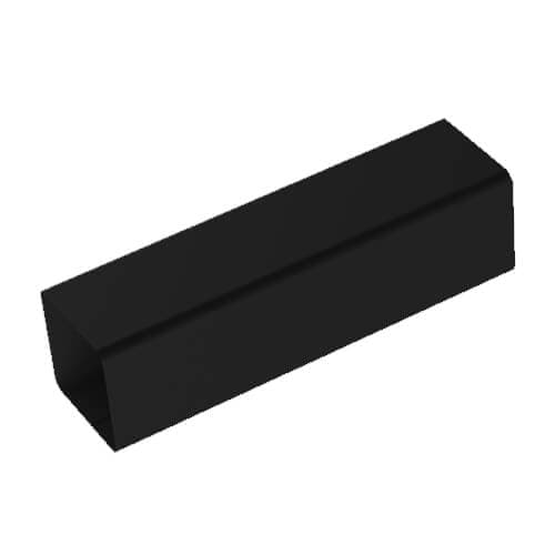 Square Steel Downpipe - 80mm x 80mm x 3mtr Black
