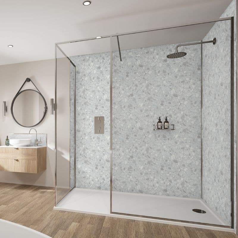 Laminate Wall Panel Tongue & Groove - 585mm x 2420mm x 11mm Linate Terrazzo