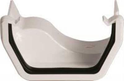 FloPlast PVC Square to Cast Iron Ogee Right Hand Guter Adaptor - White