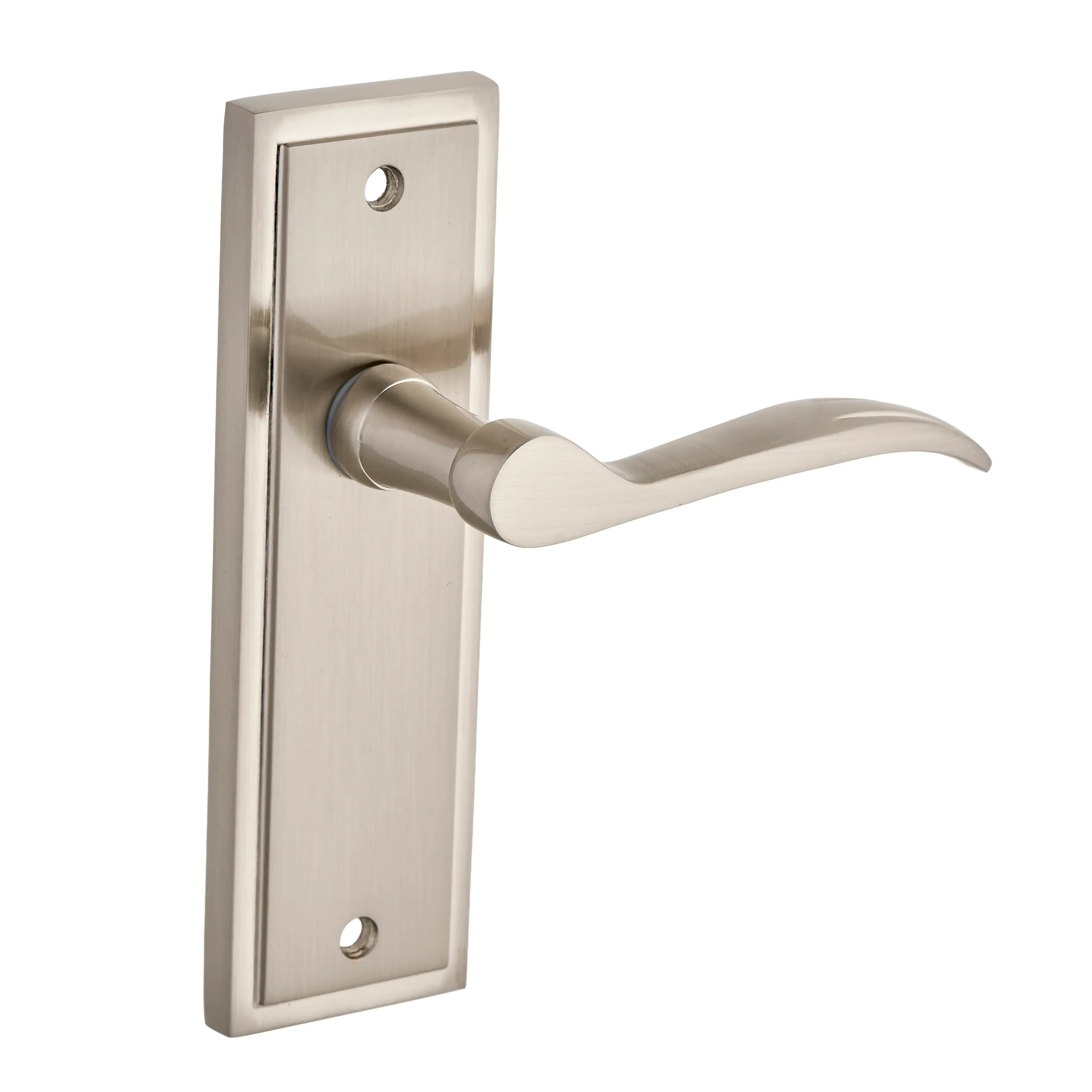 Berkeley Lever Latch Door Handle Pack - Satin Nickel - Handle/Hinges/Latch - Designer Levers