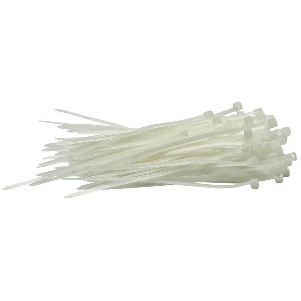 Draper 70390 Cable Ties 2.5 X 100Mm White (Pack Of 100) each