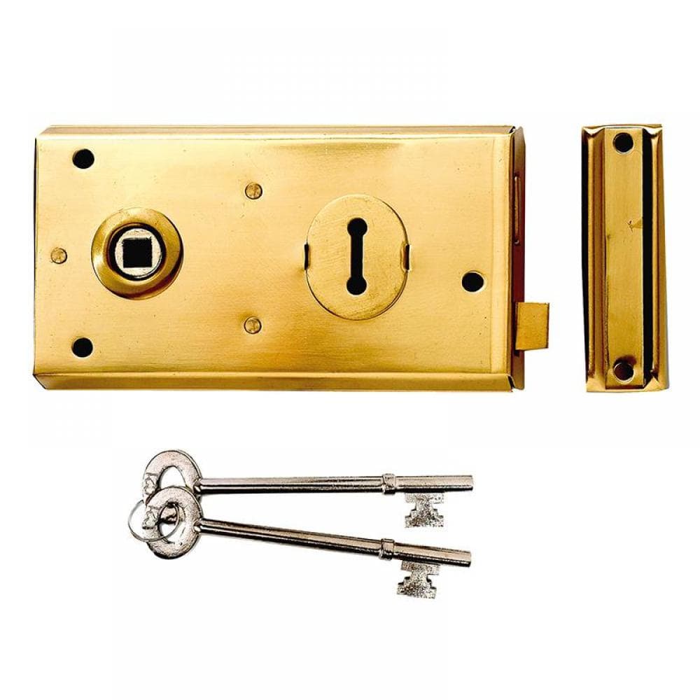 Yale Locks 60401305077 P401 Rim Lock Grey Finish 138 X 76Mm Visi