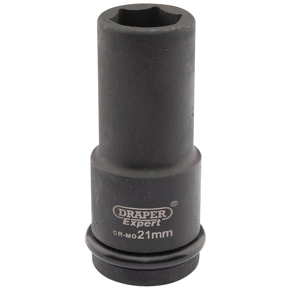 Draper Expert 05053 Expert Hi-Torq® 6 Point Deep Impact Socket 3/4in Sq. Dr. 21Mm each