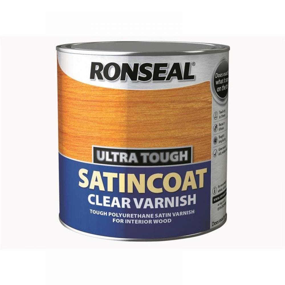 Ronseal 34761 Ultra Tough Internal Clear Satincoat Varnish 2.5 Litre