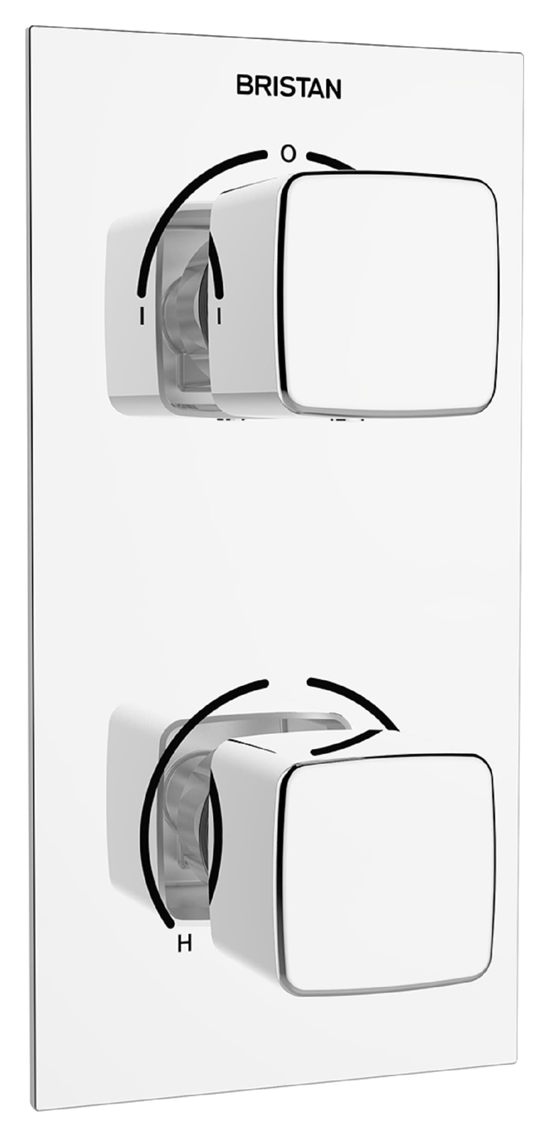 Bristan COB SHCDIV C Cobalt Recessed Thermostatic Dual Control Shower Valve with Integral Diverter Chrome