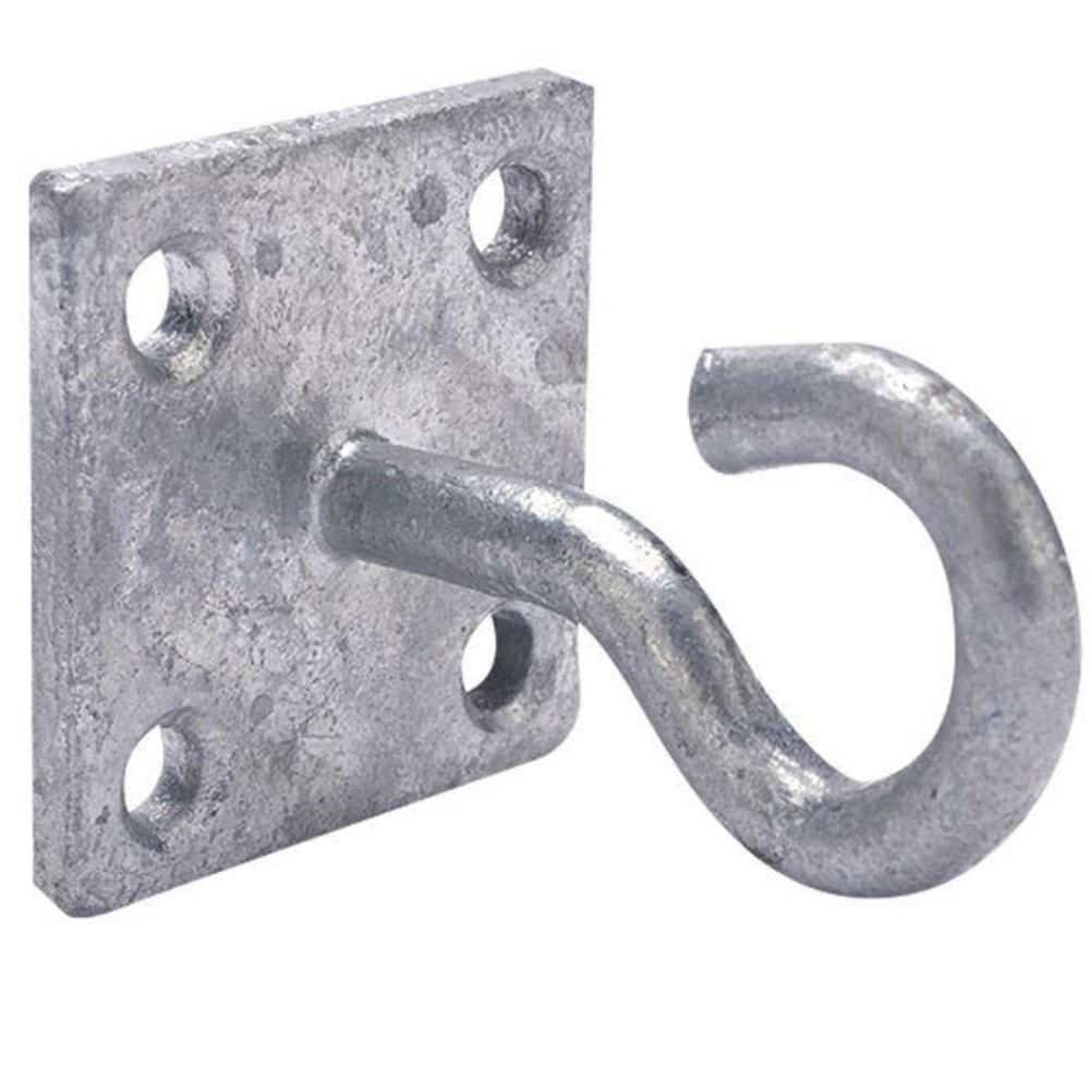 Hook on Plate Anchor Point - 50mm - Galvanised - Hardware Solutions