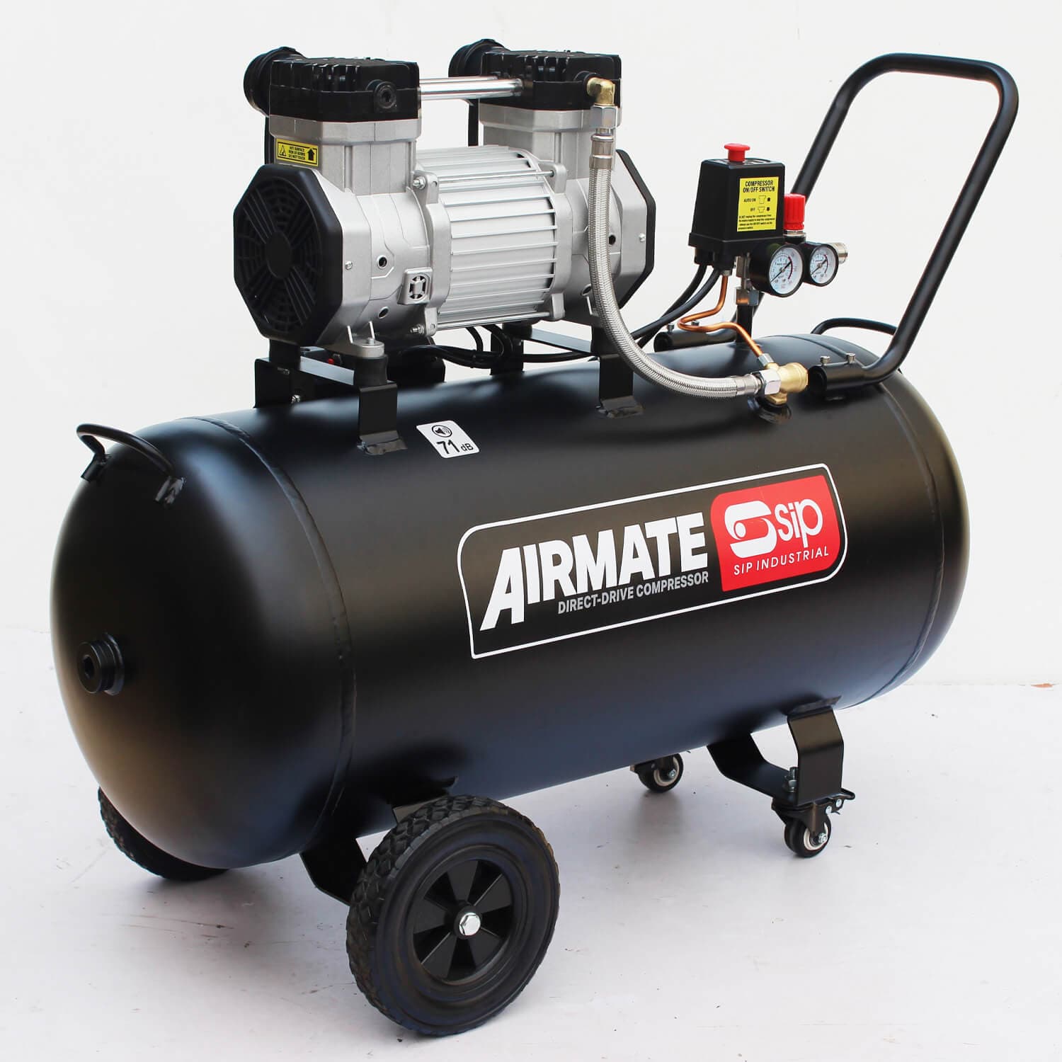Sip Dd 3Hp 100Ltr Low Noise Oil-Free Direct Drive Compressor 05481