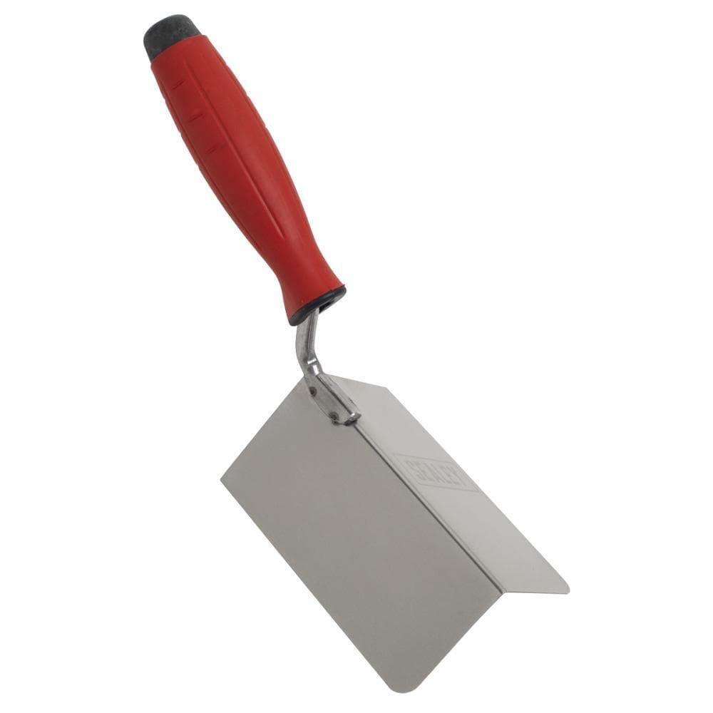 Sealey T1803 Stainless Steel External Corner Trowel - Rubber Handle - 120 X 60Mm