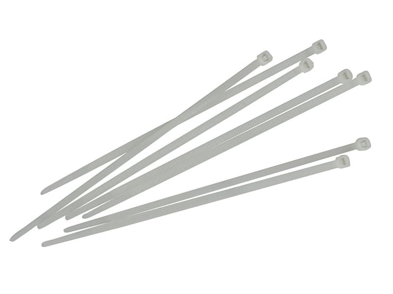 Faithfull Cable Ties White 3.6 X 150Mm (Pack 100)