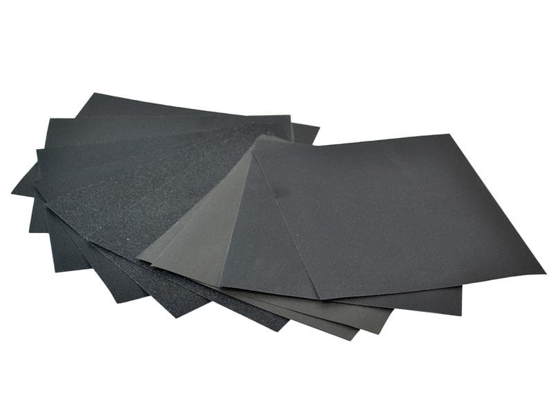 Faithfull 025699 Cork Block Wet & Dry Sanding Sheets Assorted (Pack 10)