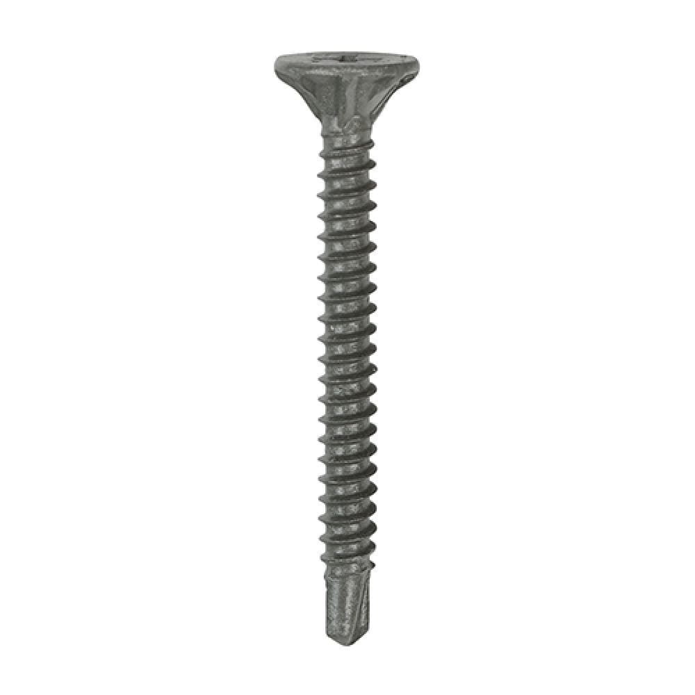 Timco 217228 Drywall Construction Timber Stud Cement Board Screws - Ph - Countersunk Wafer - Self-Drilling - Exterior - Silver Organic 4.2 X 42 Box 200