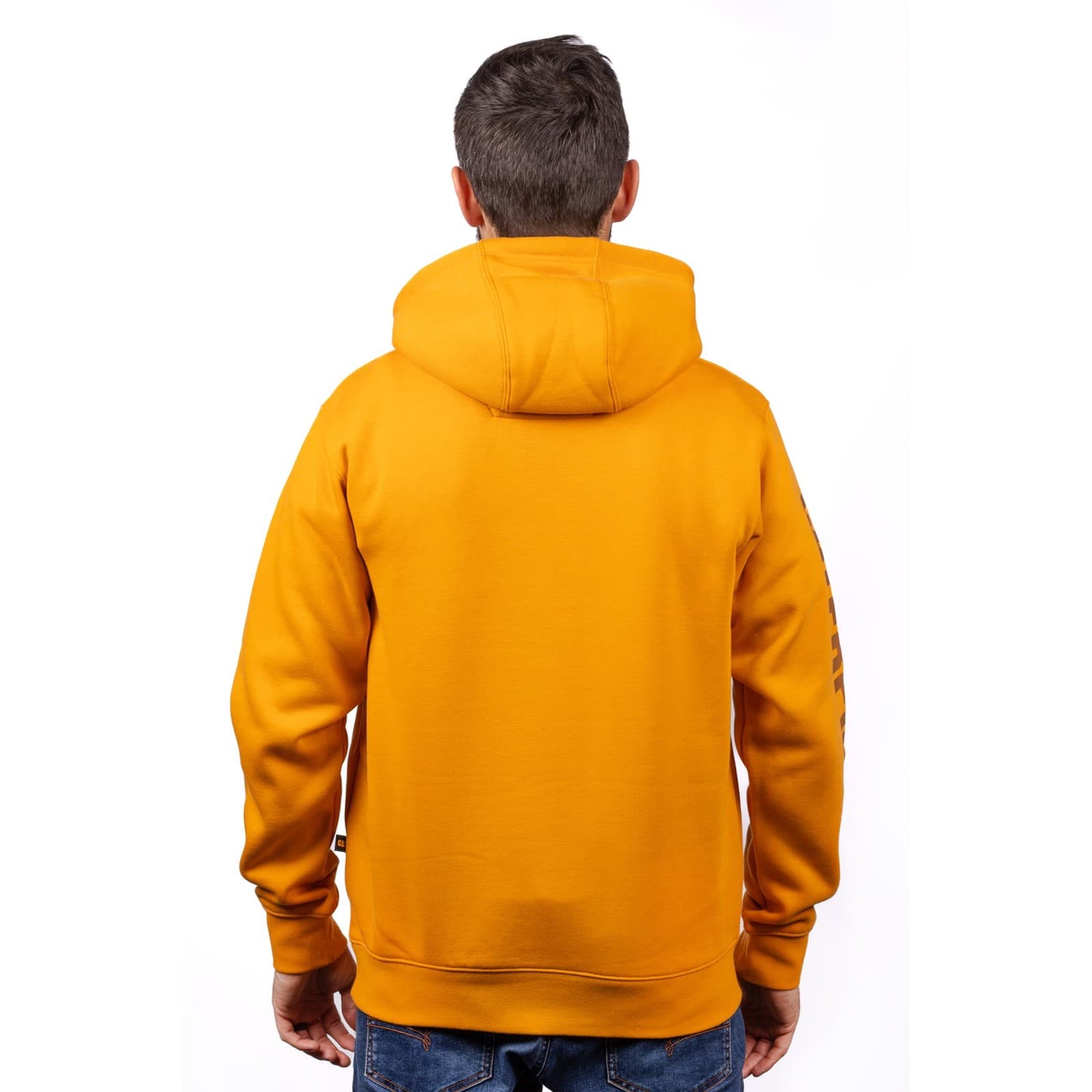 Caterpillar Trademark Banner Hooded Sweatshirt Size XL Yellow 38521-71795-06
