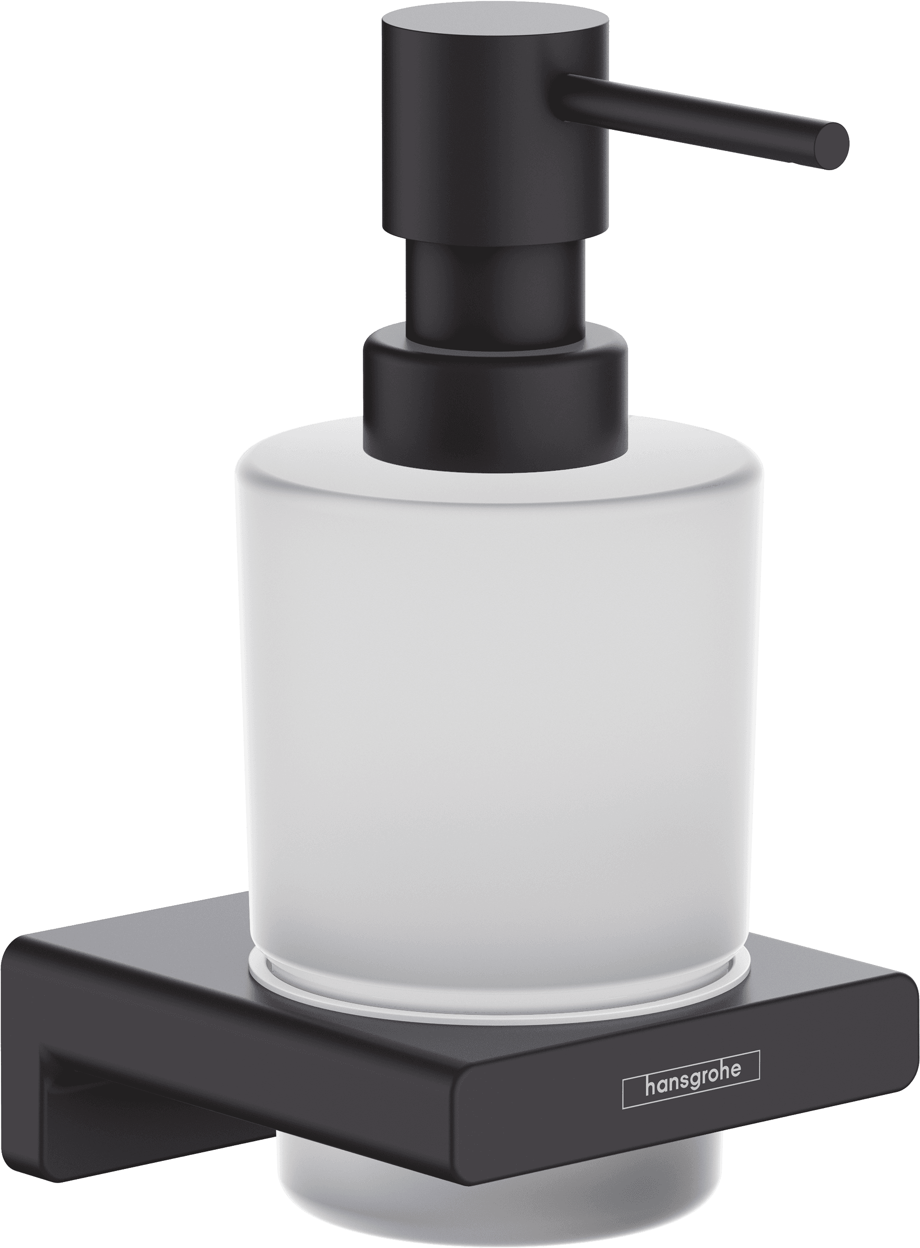 Hansgrohe AddStoris Liquid soap dispenser - Matt Black / Matt Glass - 41745670