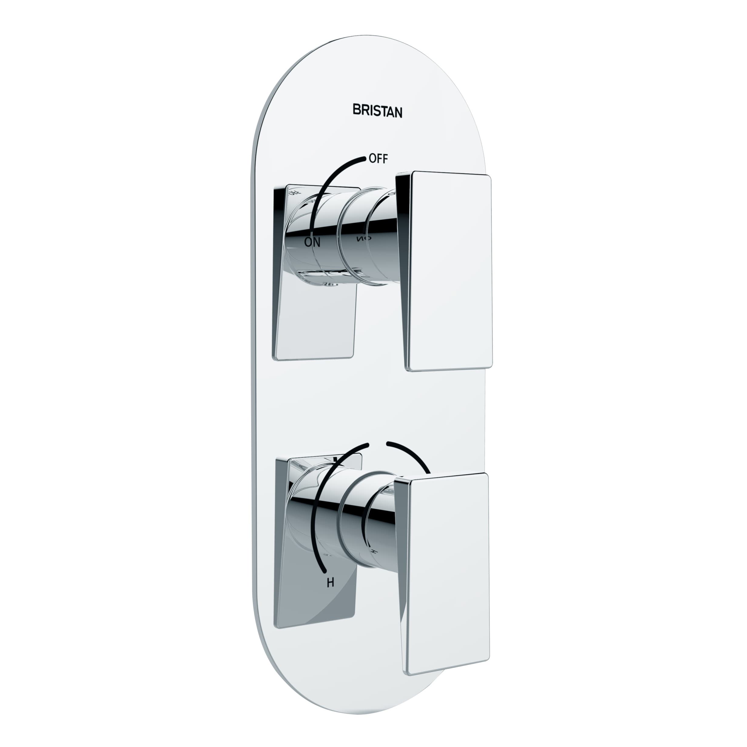 Bristan SAI SHCVO C Sail Recessed Thermostatic Dual Control Shower Valve Chrome