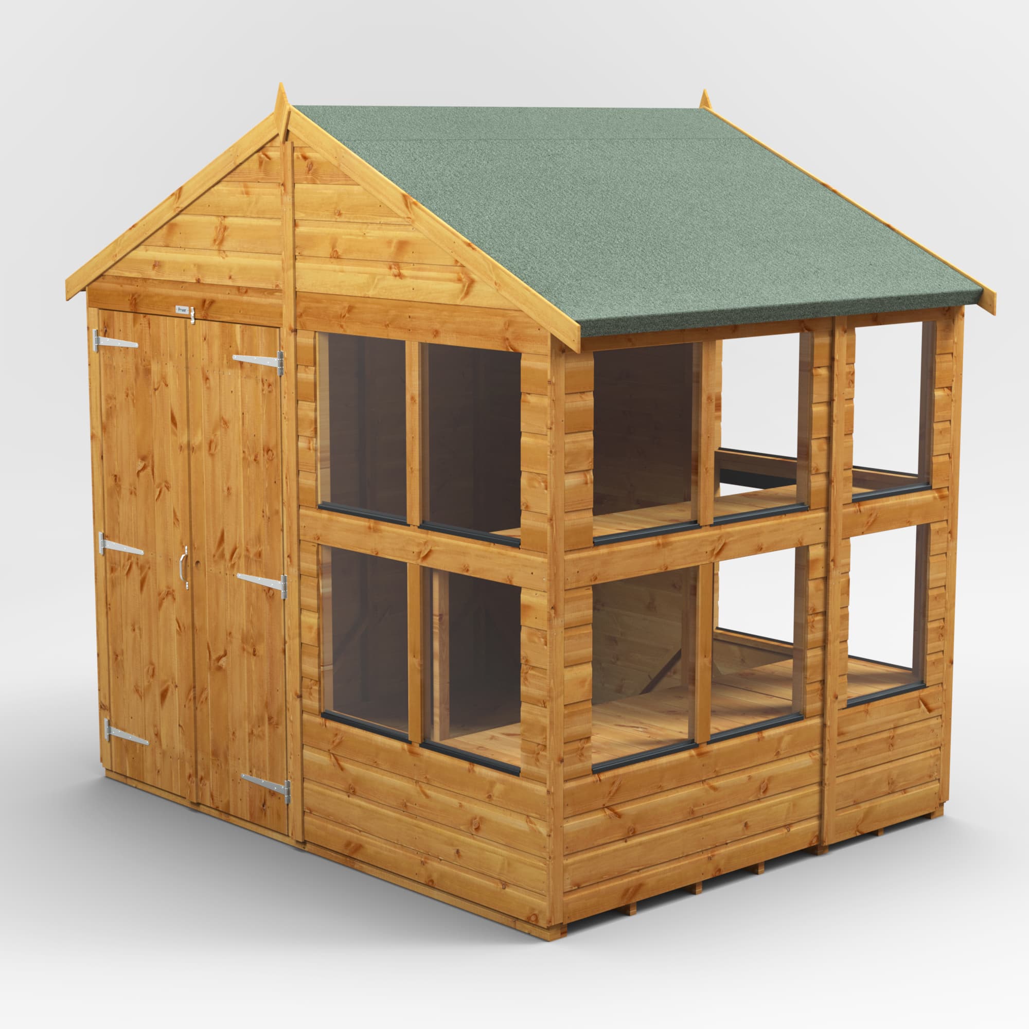 6 x 8 Power Apex Double Door Potting Shed