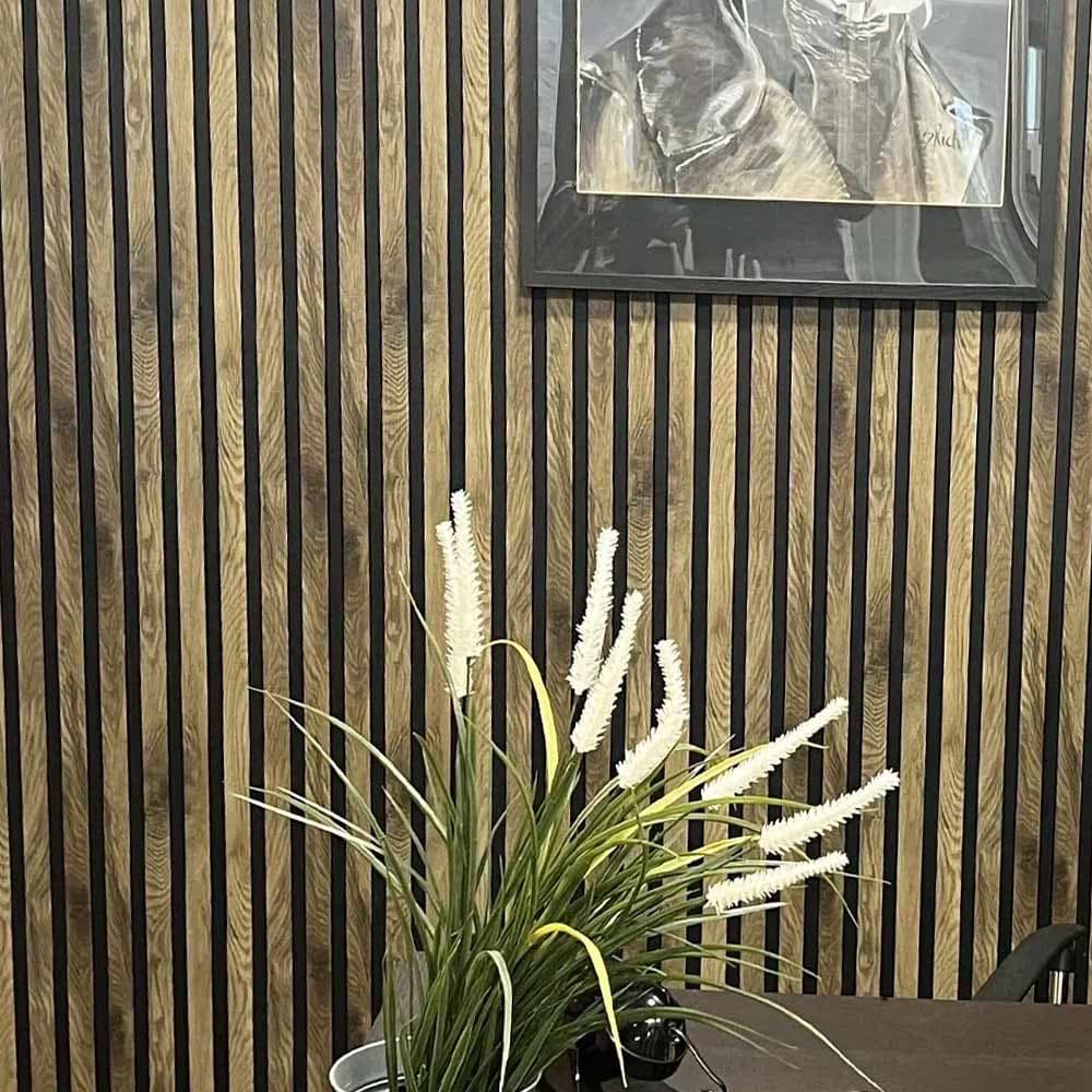 Premium Waterproof French Oak 3D Large Slat Wall Panel