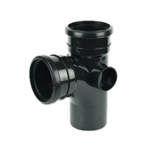 FloPlast Ring Seal Soil Branch - 92.5 Degree x 110mm Black