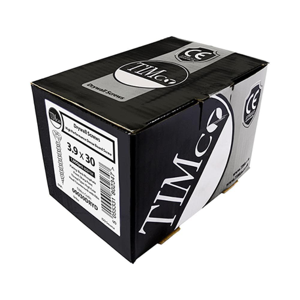 Timco 00030DRYD Drywall Dense Board Screws - Ph - Reduced Countersunk - High-Low Thread - Black 3.9 X 30