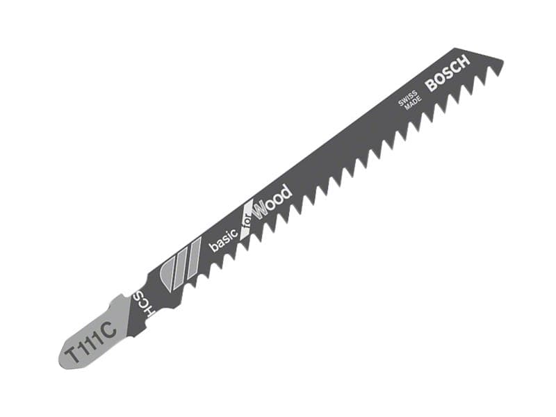 Bosch Powertool Accessories 2608630033 T 111 C Basic For Wood Jigsaw Blade 100Mm Pack Of 5