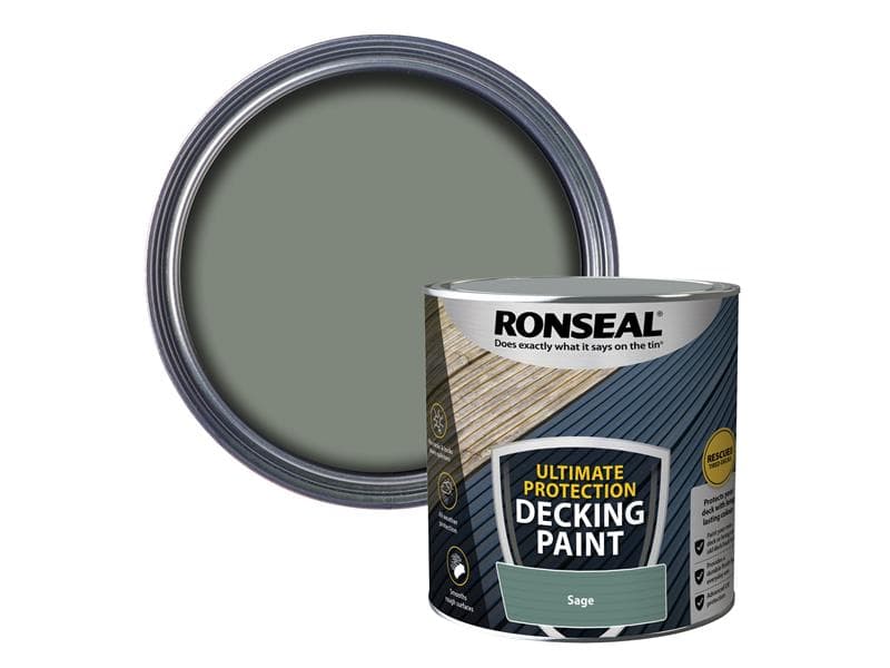 Ronseal 39098 Ultimate Protection Decking Paint Sage 2.5 Litre