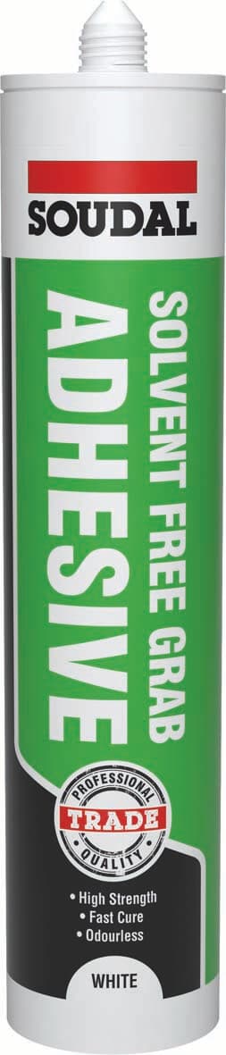 Soudal Solvent Free Grab Adhesive White 290Ml 116741