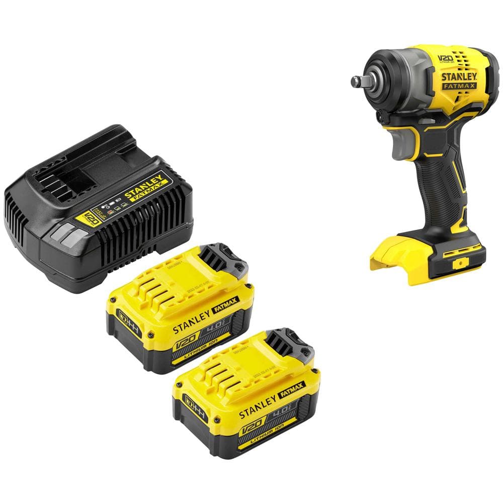 Stanley Fatmax V20 SFMCF910 18v Cordless Brushless 3/8" Impact Wrench 2 x 4ah Li-ion Charger No Case