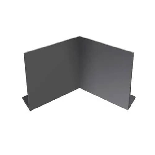 Aluminium Fascia V Profile Internal 90 Degree Corner - 210mm x 2mm Anthracite Grey (7016 Matt)