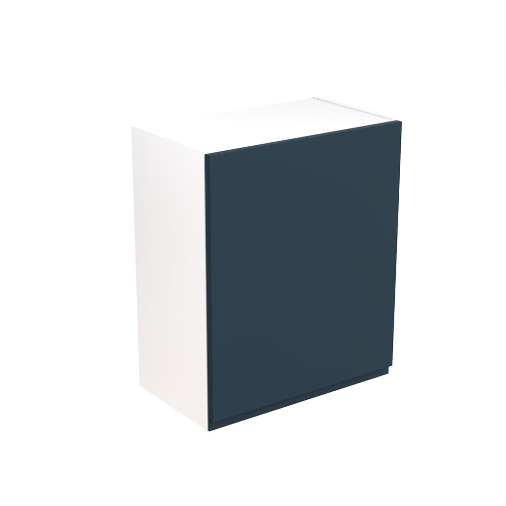 Flatpack 600 Wall Kitchen Cabinet J-Pull Shaker Ultra Matt Indigo Blue