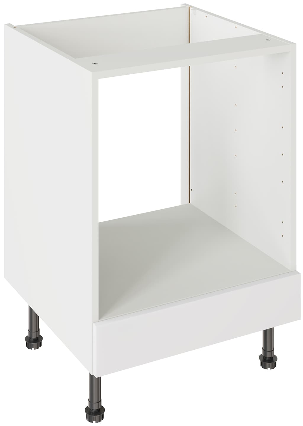 Flatpack 600 Oven Base Kitchen Cabinet Slab Supermatt White