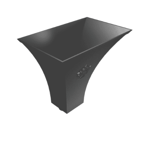 Aluminium Round Swaged Venus Hopper - 63mm PPC Finish Anthracite Grey (7016 Matt)