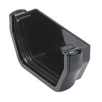 FloPlast Square Gutter External Stopend - 114mm Black