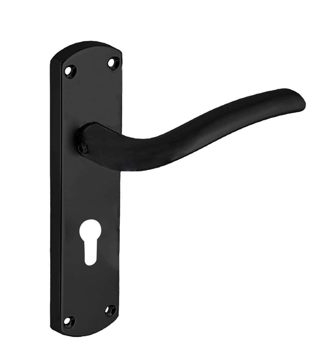 Goodrich Lever Euro Lock Door Handle - Matte Black - Pair - Designer Levers