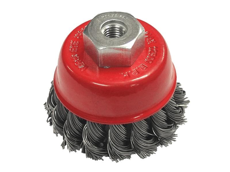 Faithfull 2107514150 Wire Cup Brush Twist Knot 65Mm M14X2 0.50Mm Steel Wire