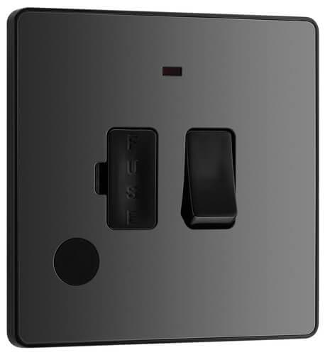 Screwless Flatplate Polished Chrome Unswitched 13A Fused Connection Unit FPC54-01