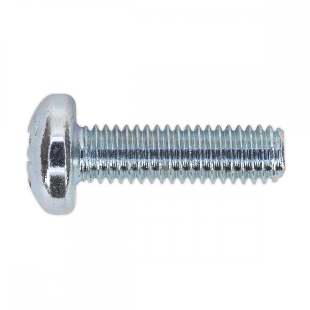 Sealey MSP620 Machine Screw M6 X 20Mm Pan Head Pozi Zinc Pack Of 50