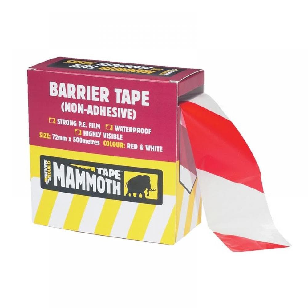Everbuild Sika 482932 Barrier Tape Red / White 72Mm X 500M
